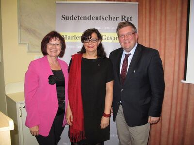 Christa Naaß mit der tschech. Arbeits- und Sozialministerin Michaela Marksova und Volkmar Halbleib, MdL