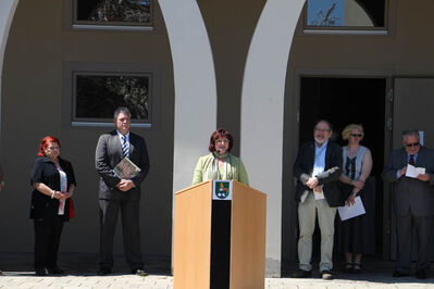 Christa Naaß bei ihrem Grußwort