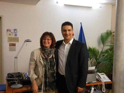 Christa Naaß mit Attila Mesterhazy
