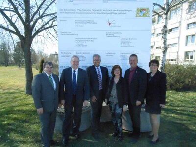 MdL Scheuenstuhl, Bgm. Meier, Bez.tagspräs. Richard Bartsch, Vizepräs. Christa Naaß, Bezirksräte Reichenberg und Zahl