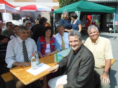 Christa Naaß und weitere Gäste: Prof. Dr. Thomas Beyer, R. Mosandl, Peter Krauß und Richard Zäh