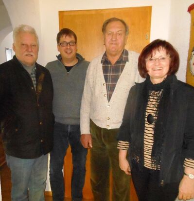 Bürgermeister Fritz Hörner, Harald Dösel, Ludwig Hertlein und Christa Naaß