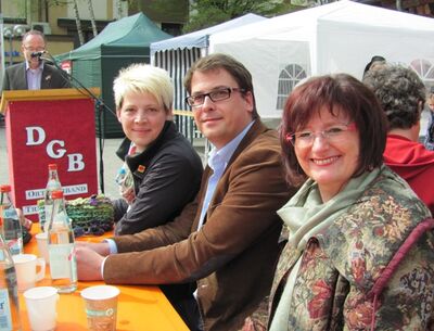 Christa Naaß, Harald Dösel und Anette Pappler (v. re.) in Treuchtlingen