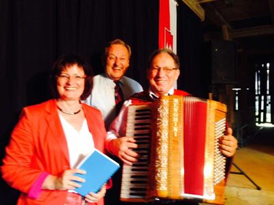 Christa Naaß mit Günther Weber und Helmut Raab